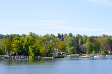 Fototapeta premium Starnberger See, Schiffsanleger, Tutzing
