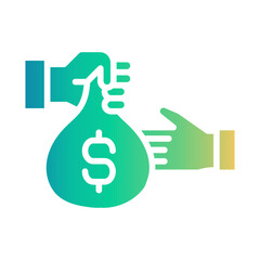 bribe Gradient icon