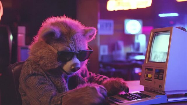 Bear in the bar, comedy show 80s style 