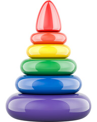 Stacking Rings Toy, Toy Pyramid, transparent background