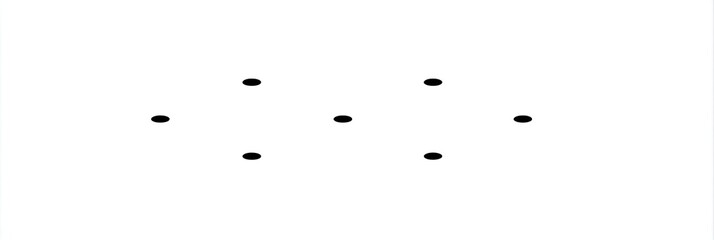 Simple arrangement of nine small black circles on a white background