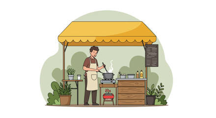 Obraz premium Cooking street food