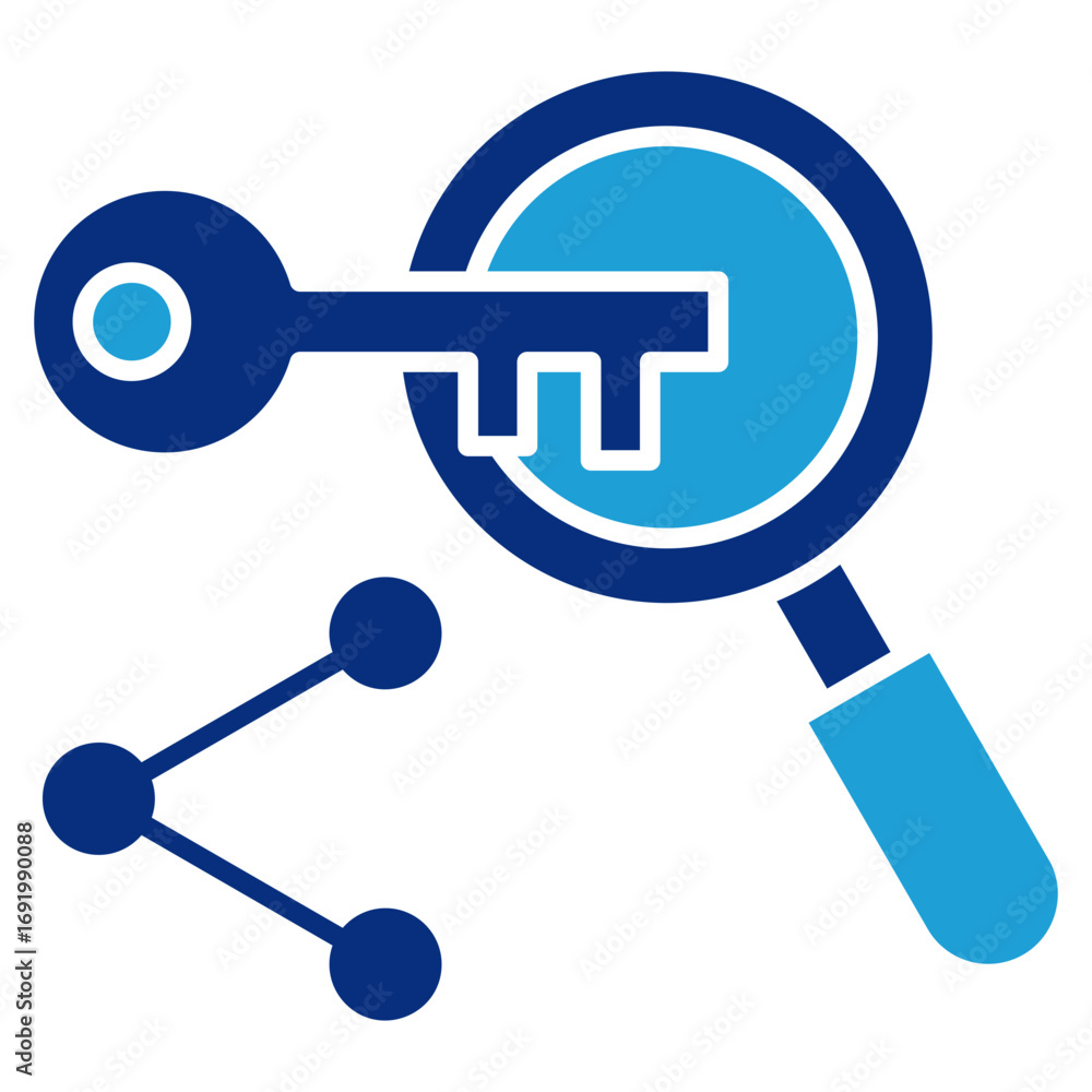 Poster keyword map icon element for design