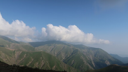clouds over the mountains