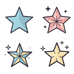 Fototapeta premium Star Icons Set