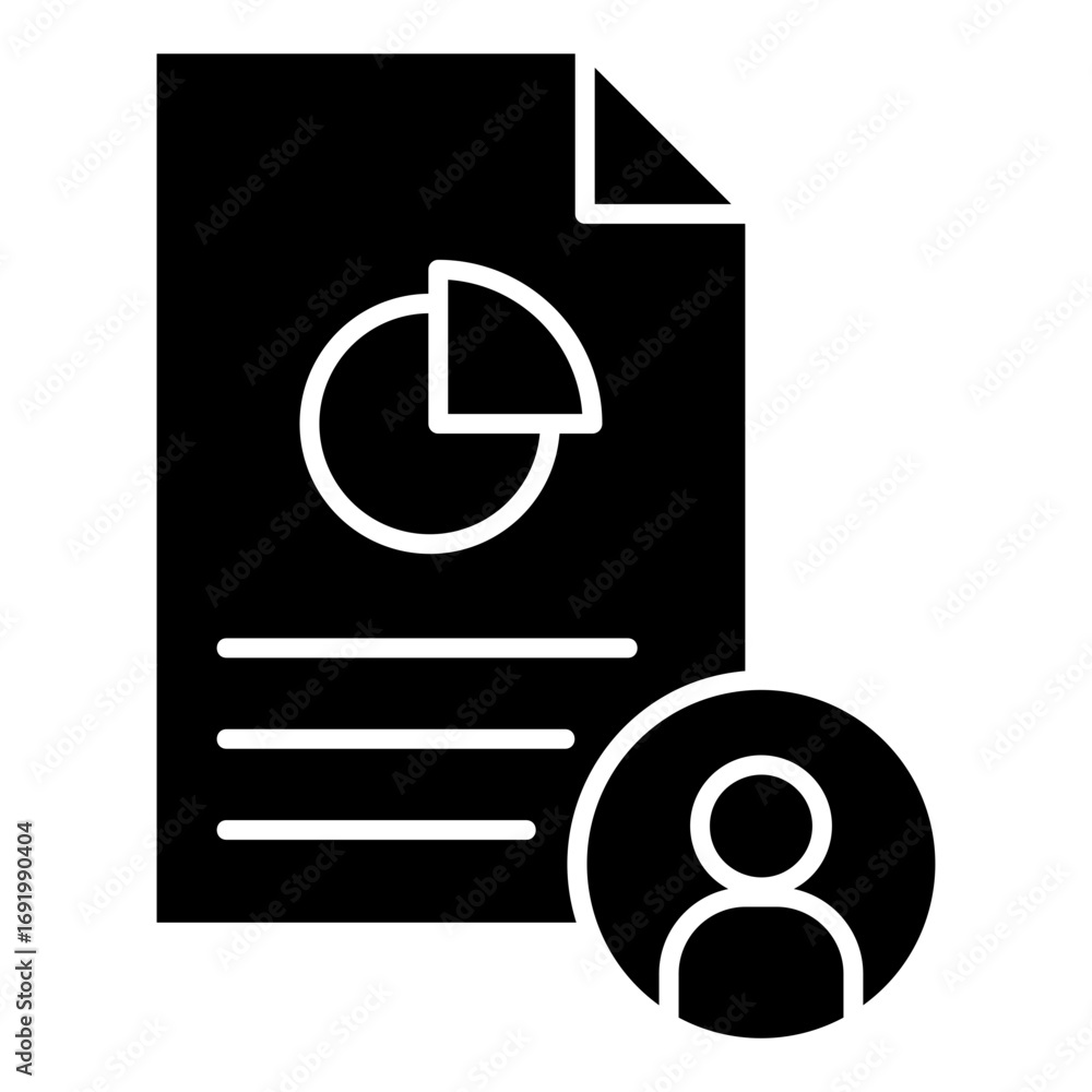 Poster customer data icon element for design