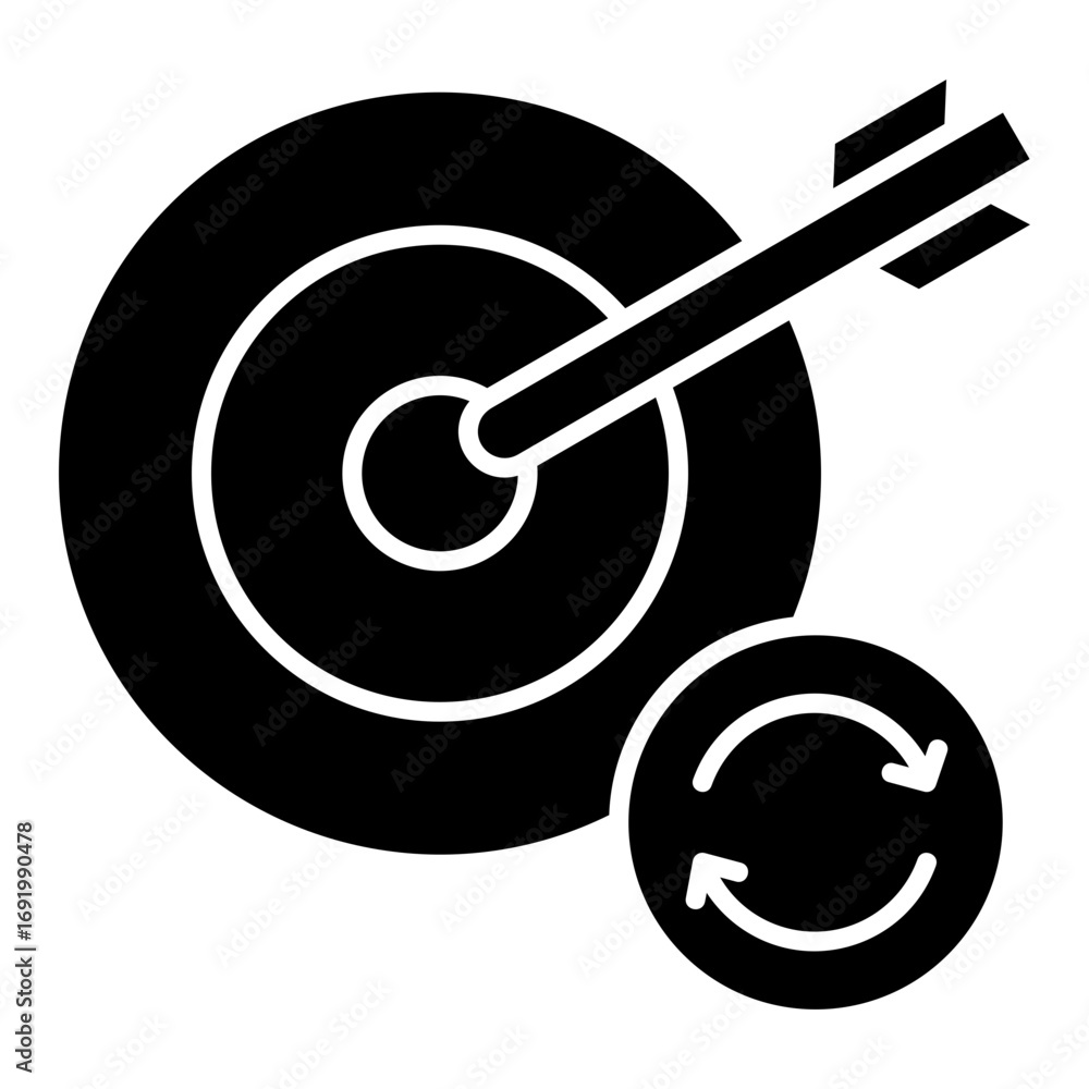 Poster retargeting icon element for design