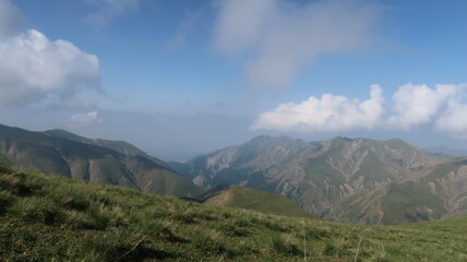 mountain landscape with clouds