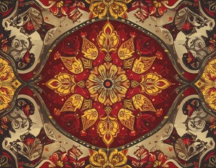 Ornate floral medallion pattern