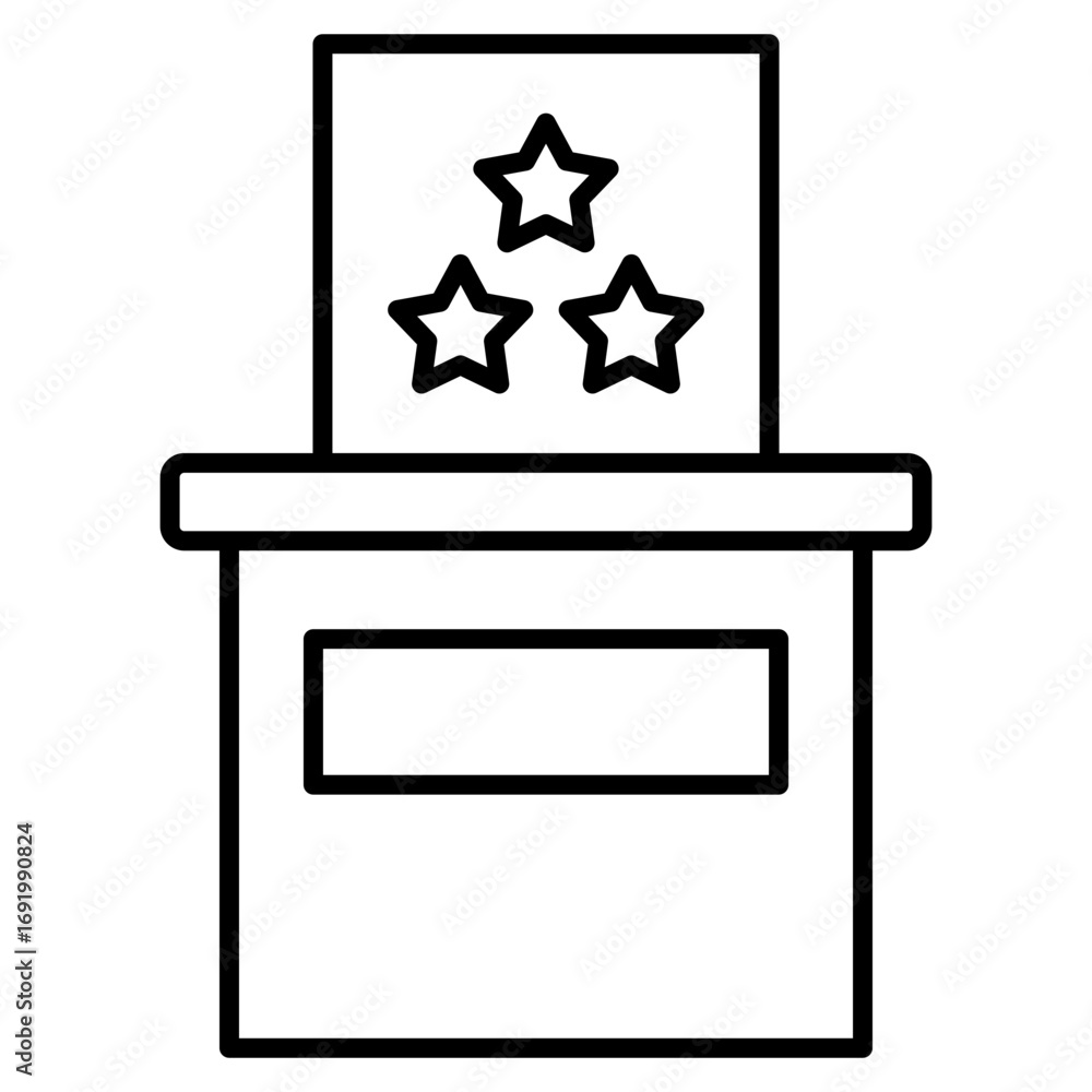 Poster feedback box icon element for design