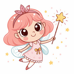 Elegant Create Bold Stroke Kawaii Fairy Character With Wan Premium Digital Asset