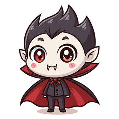Elegant Create Bold Stroke Kawaii Vampire Chibi With Cape Creative Visual