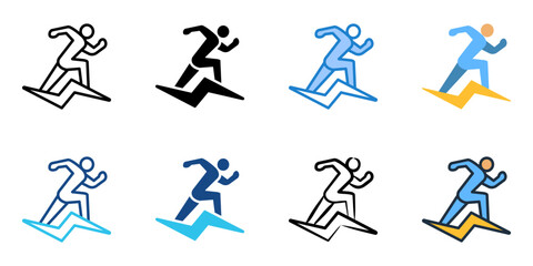 Stamina icon set multiple style collection 
