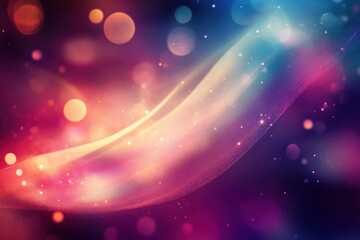 Obraz premium Ethereal Lightscape: A Dreamy Abstract Galaxy of Shimmering Lights and Bokeh for Backgrounds and Designs