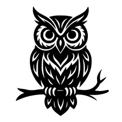 Fototapeta premium Tribal Style Halloween Owl SVG