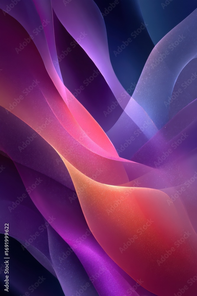 Aufkleber abstract gradient wallpaper featuring soft colorful waves and flowing patterns