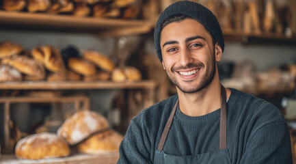 Türkischer junger Mann macht Ausbildung zum Bäcker in Deutschland