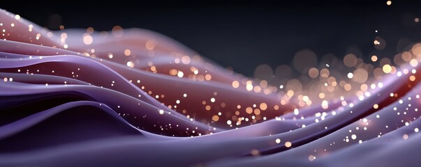 A mesmerizing purple abstract backdrop with glowing lights and curving lines