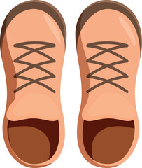 Pair of hiking boots viewed from above, suggesting a sense of adventure and exploration