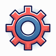 Crisp Create Bold Stroke Pixel Settings Gear Creative Visual