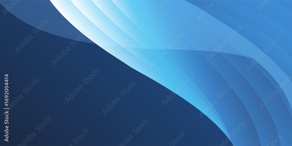 Aufkleber a smooth blue gradient background with elegant wave-like ripples and patterns in light blue and whit