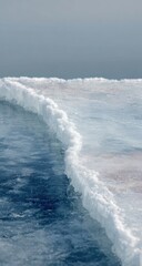 Naklejka premium Ice floe edge meeting ocean