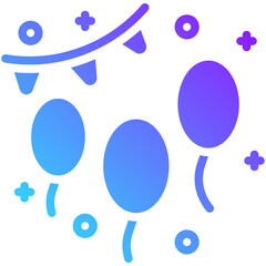 balloon gradient fill icon