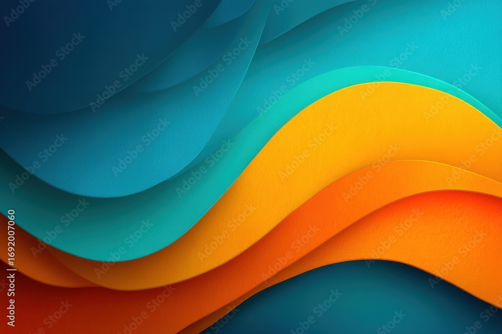 Poster abstract background with vibrant wave designs and smooth color transitions
