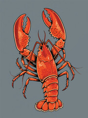  Crab Illustrator Artwork Design Template Poster