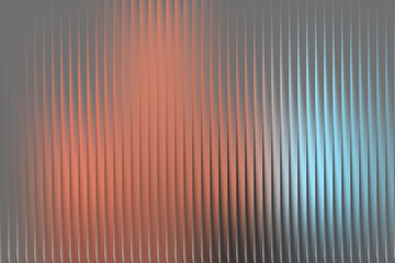 Illustration of abstract ribbed texture background with orange and blue hues
