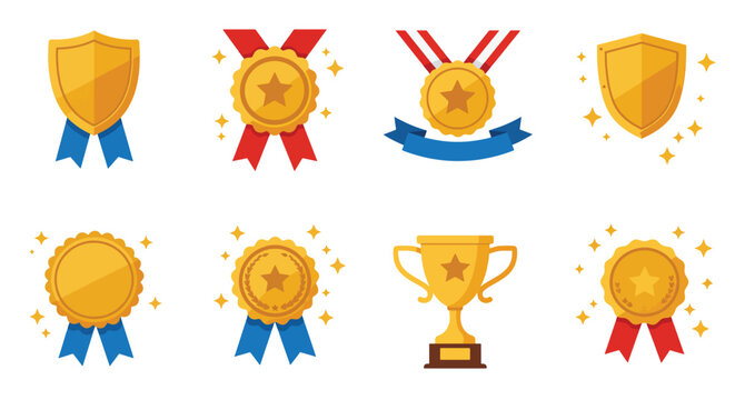 Collection of Golden Awards and Trophies