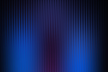 Illustration of dark abstract background with vertical lines and blue purple glow