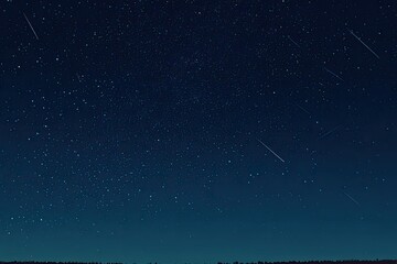 Night sky full of stars and shooting stars