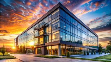 Obraz premium Modern Office Building Exterior - Architectural Photography for Branding & Marketing