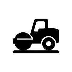 Road roller machine icon