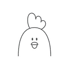 干支の手描き風アイコン【酉 鳥】