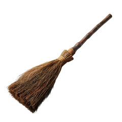 witches flying broom isolated on  transparent background PNG  