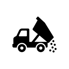 Dump Truck Unloading Icon © Visual language
