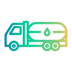 truck Line Gradient Icon