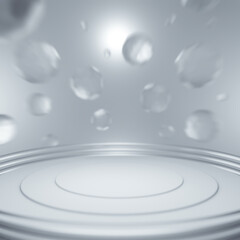 White Abstract background, 3D Rendering, 3D illustration