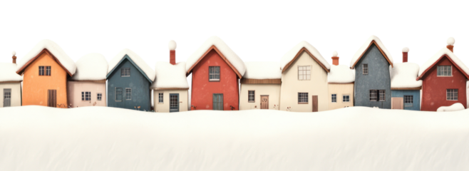 PNG Houses neighborhood architecture snow.