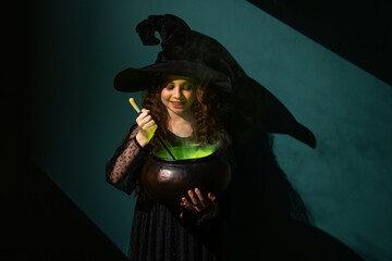 Girl is celebrating Halloween