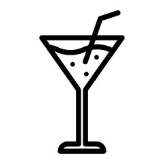 cocktail Line Icon