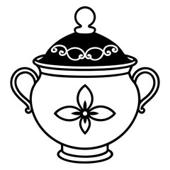 tea pot on white background