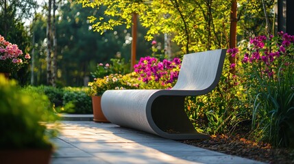 Modern garden bench