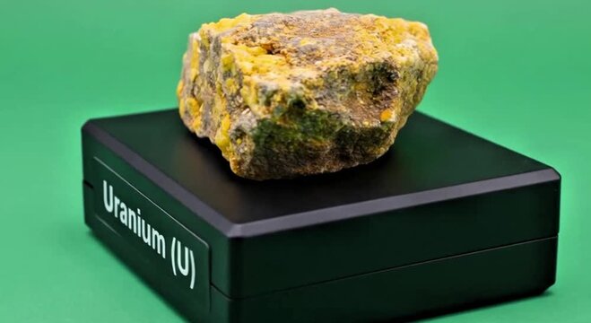 Videos, stone materials, Uranium, mines, educational information about mines with chemical symbols 