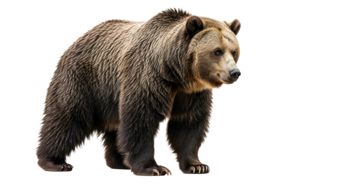 Brown bear profile portrait