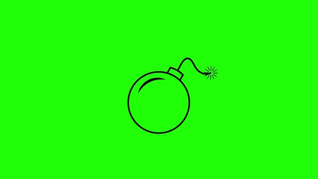 firecracker bomb dynamite explosive icon animated firecracker bomb dynamite explosive 4k green screen looping croma