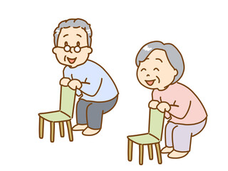 高齢者ロコモ予防　筋肉トレーニングをする