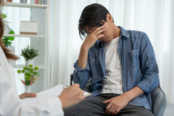 Man hold hand in front of private parts feeling discomfort from disease and inflammation. Venereal, testicular cancer. bladder problems, erectile dysfunction, premature ejaculation, prostate cancer